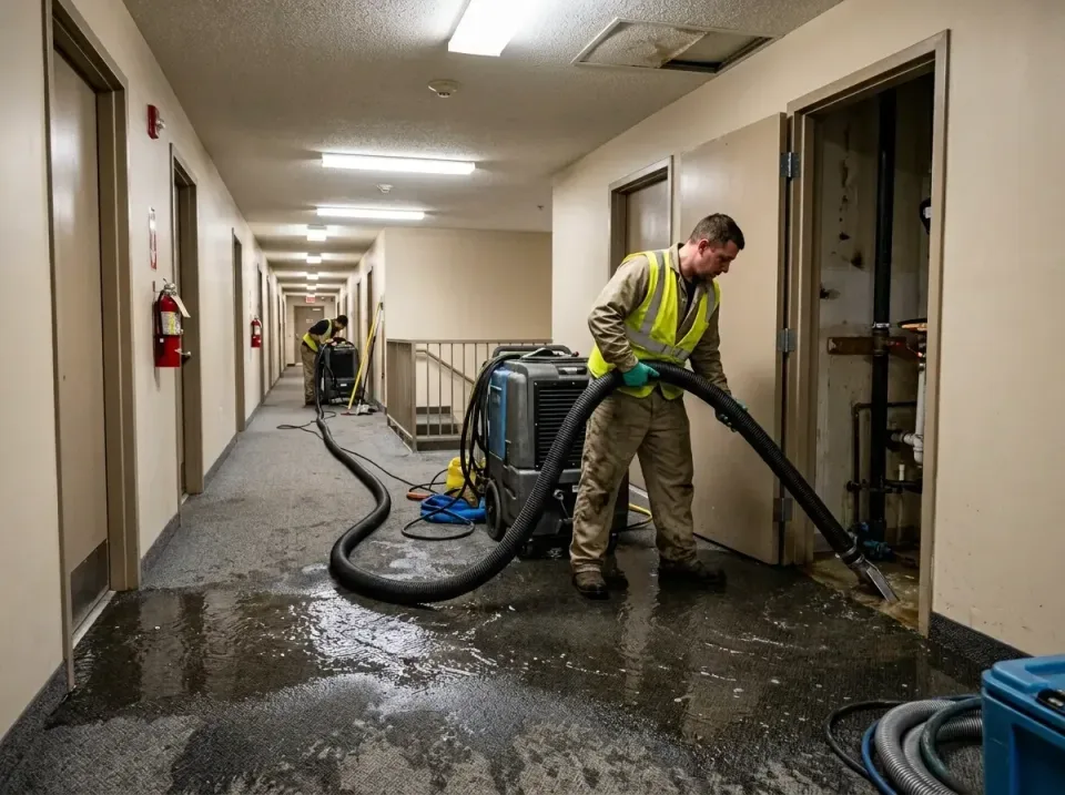 multi-unit-apartment-hallway-f-005 — frequently asked questions, Emergency Burst Pipe Water Extraction & Removal in Progreso…